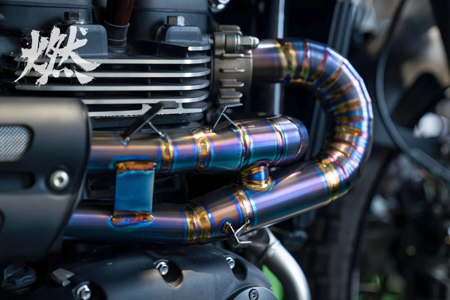 Triumph Scrambler 1200 XE Titanium front exhaust - Image 8