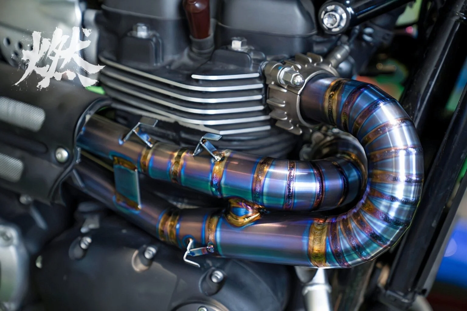 Triumph Scrambler 1200 XE Titanium front exhaust - Image 7