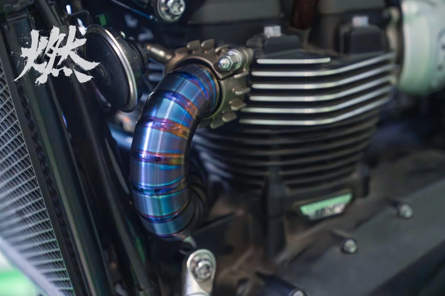 Triumph Scrambler 1200 XE Titanium front exhaust - Image 3