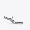 Yamaha R1 double-layer titanium exhaust mid-pipe with valve