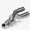Yamaha R1 double-layer titanium exhaust mid-pipe with valve