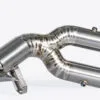 Yamaha R1 double-layer titanium exhaust mid-pipe with valve