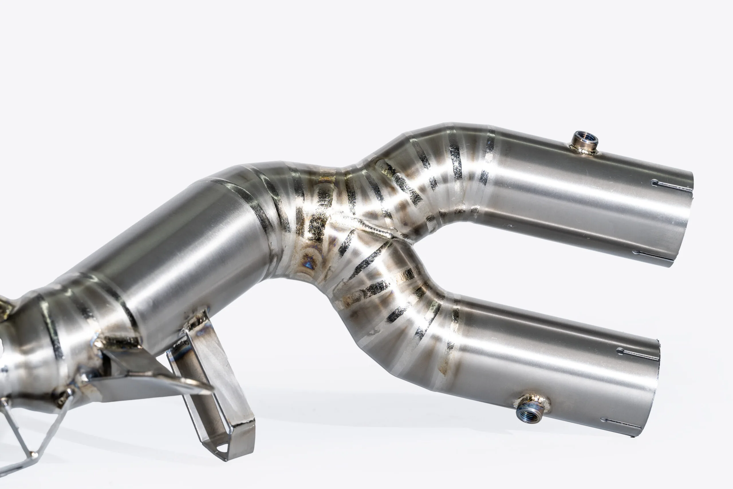 Yamaha R1 double-layer titanium exhaust mid-pipe with valve - Image 2