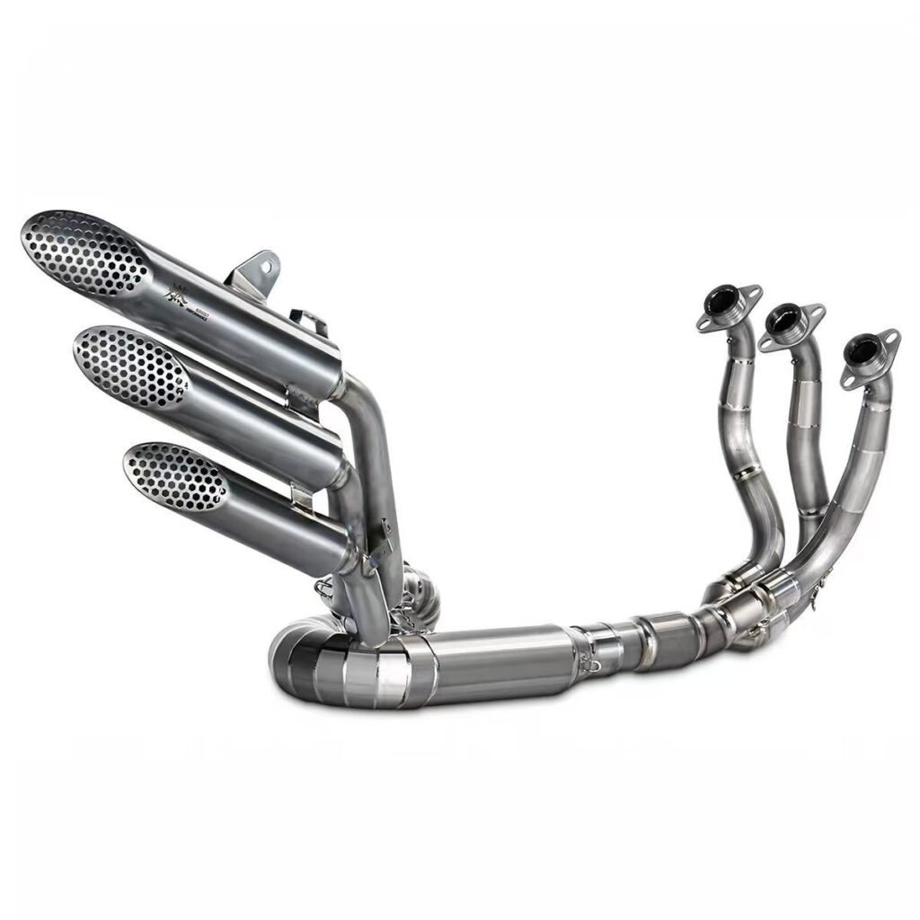 CFMOTO 675SR titanium triple-outlet full exhaust system