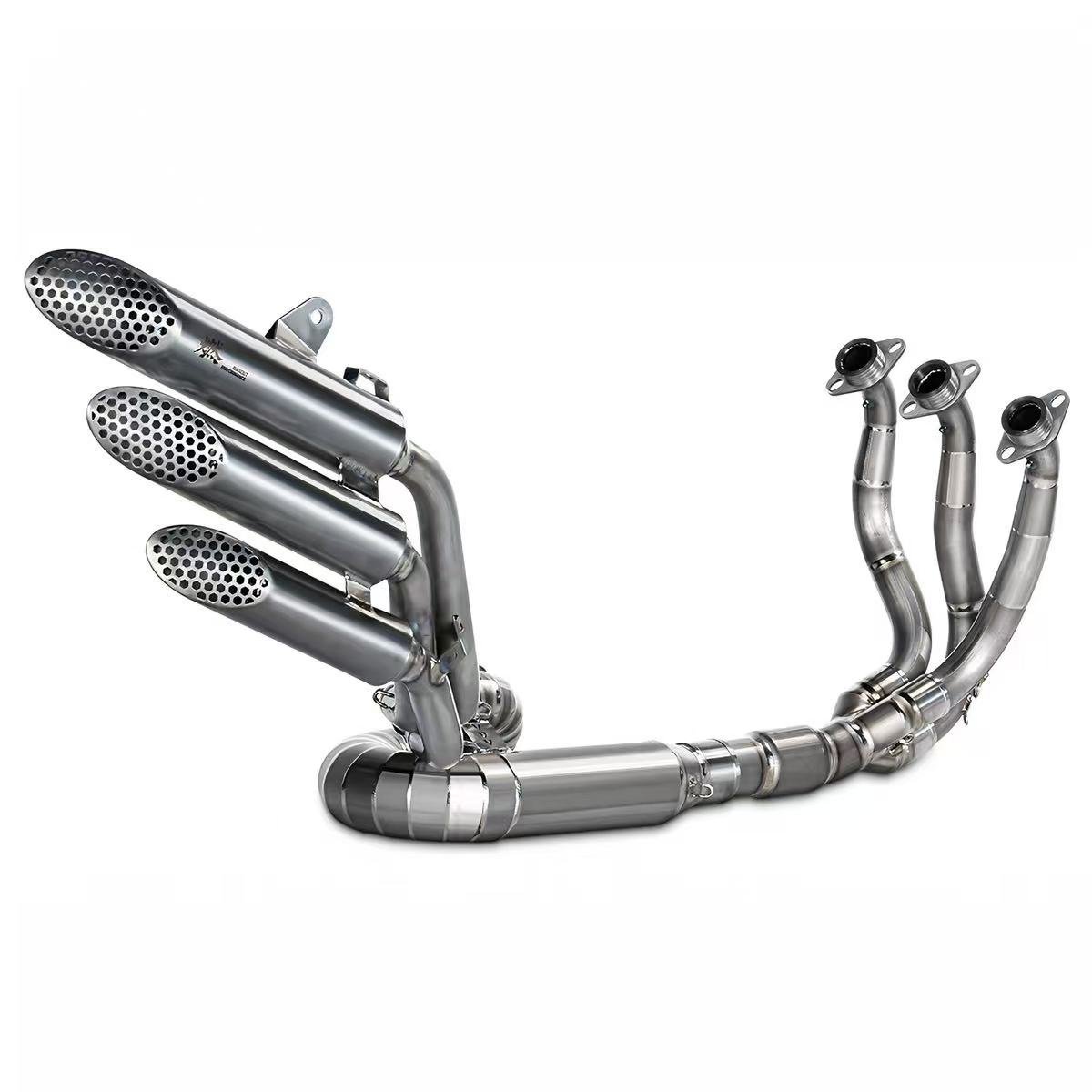 CFMOTO 675SR titanium triple-outlet full exhaust system